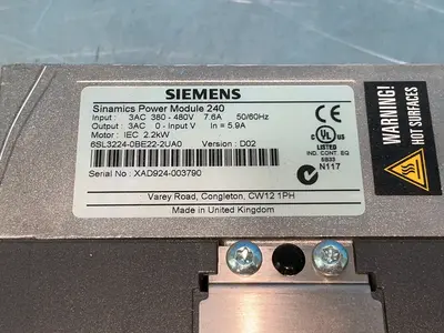 Used SIEMENS 6SL32240BE222UA0 Variable Speed Drives Ohio US | HGR 24 #1312263