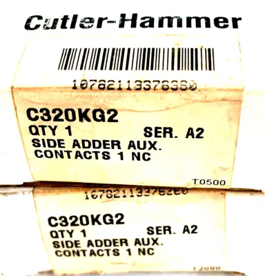 NEW CUTLER HAMMER C320KG2 AUXILIARY CONTACT LOT OF 2 SERIES A2