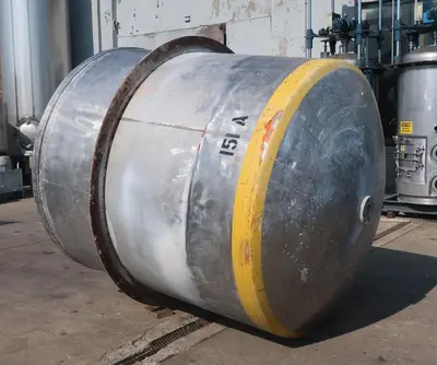 SPC8795  Tank 1500 gallon vertical tank, Stainless Steel, dish