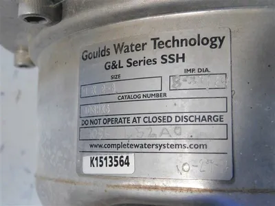 Baldor/Gould JMWDM3711T Motor 10SHK6 Pump 10HP 3500RPM 1X2-8 Pump Size Used