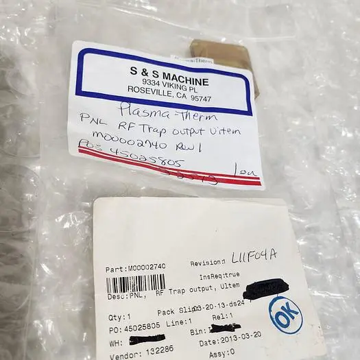 Used _UNKNOWN_ PNL RF TRAP OUTPUT OLTEM M00002740 Semiconductor Parts California US | Advanced Capital Equipment Sales #436161