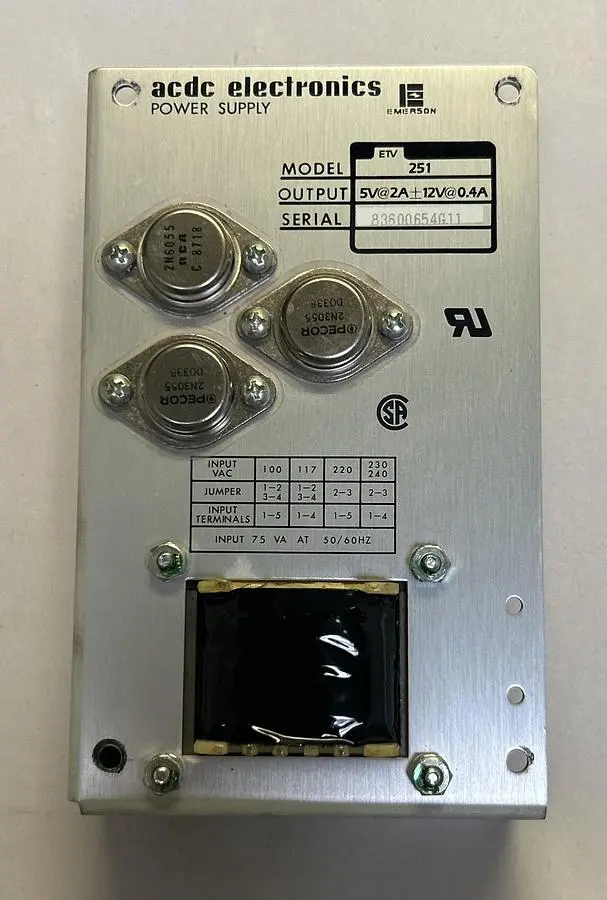 Used ACDC ELECTRONICS ETV251 Miscellaneous Equipment (Electrical & Power) Ohio US | Surplus Asset Holdings #1209002
