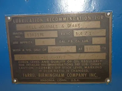 USED FARRELBIRMINGHAM COMPANY 63A3176