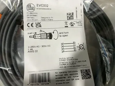 New | in-Stock IFM ELECTRIC EVC002 Connector Accessories Ohio US | HGR 24 #1545331