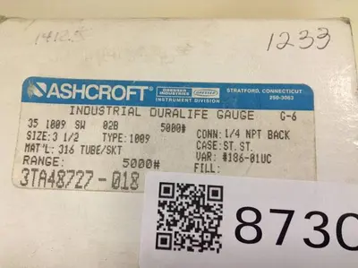 USED ASHCROFT 3TA48727-018