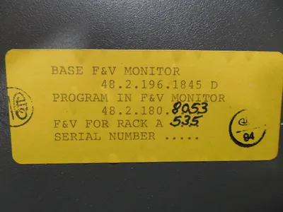 Piller 48.2.196.1845 Base F&V Monitor Module Rev. D Used
