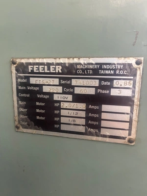 1985 FEELER FTS27, Series II Second Operation including Speed Lathes | PM Machines (5)