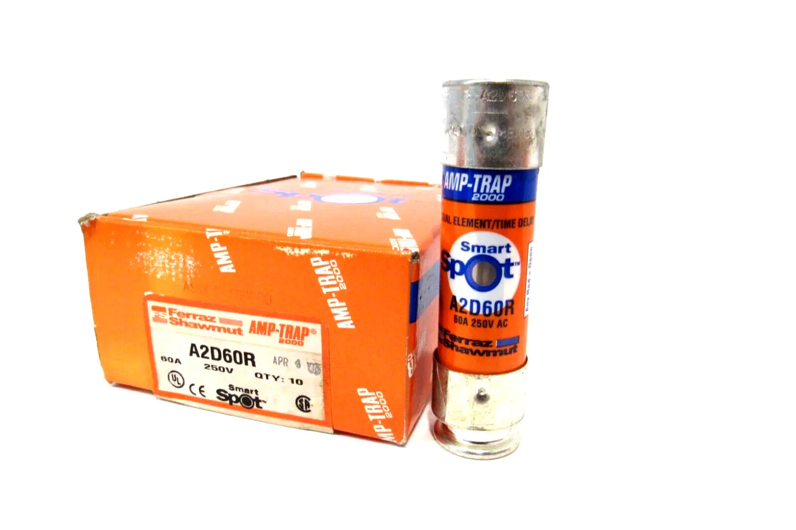 BOX OF 10 NEW FERRAZ SHAWMUT A2D60R FUSES