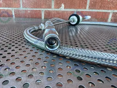 Unbranded Stainless Steel Braided Hose 82" w/ Sensor, Quick Release Fitting