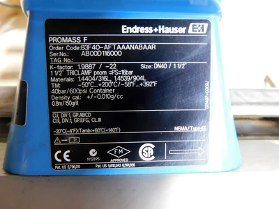 USED ENDRESS HAUSER PROMASS 83
