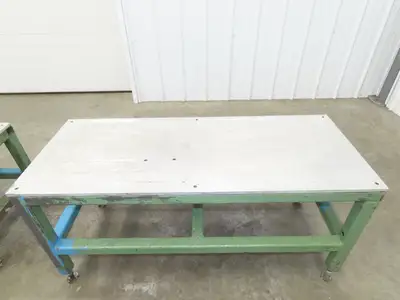 1/2" Aluminum Top Machine Mounting Base Welding Table 50"x20"x 22"H Lot of 2
