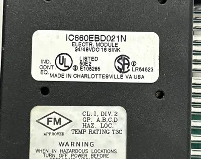 Used GE FANUC IC660EBD021N Industrial Controls Ohio US | Surplus Asset Holdings #1238759