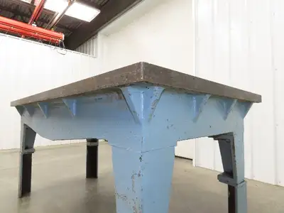 Vintage Precision Steel Welding Layout Table 72x36" Cast Iron 1-11/16" Thick Top
