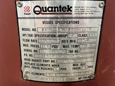 Facet VFCS-3N28SB-459F Filter Separator