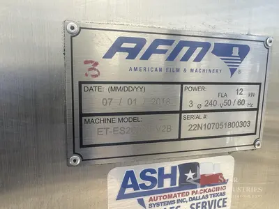 Used 2018 AFM ET-ES200XL-V2B Shrink Tunnels | Star Industries #1253380