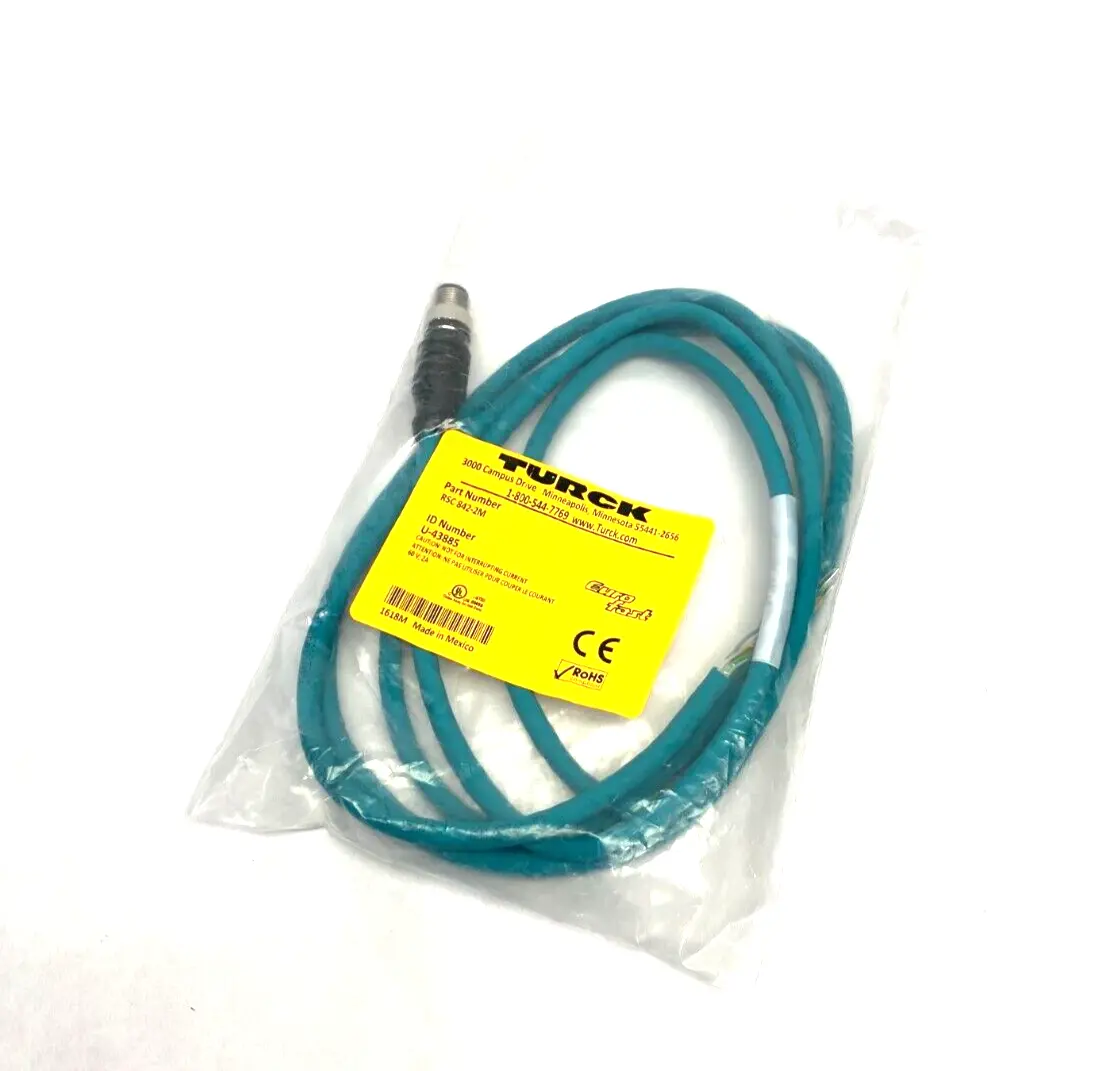 New | in-Stock Turck Eurofast Single Ended Ethernet Cordset M12 8-Pin Bus Bars & Plugs Michigan US | Maverick Industrial Sales #1467961