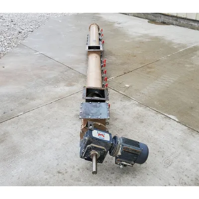 7" dia. X 11'-9" Tubular Drop-bottom Screw Conveyor