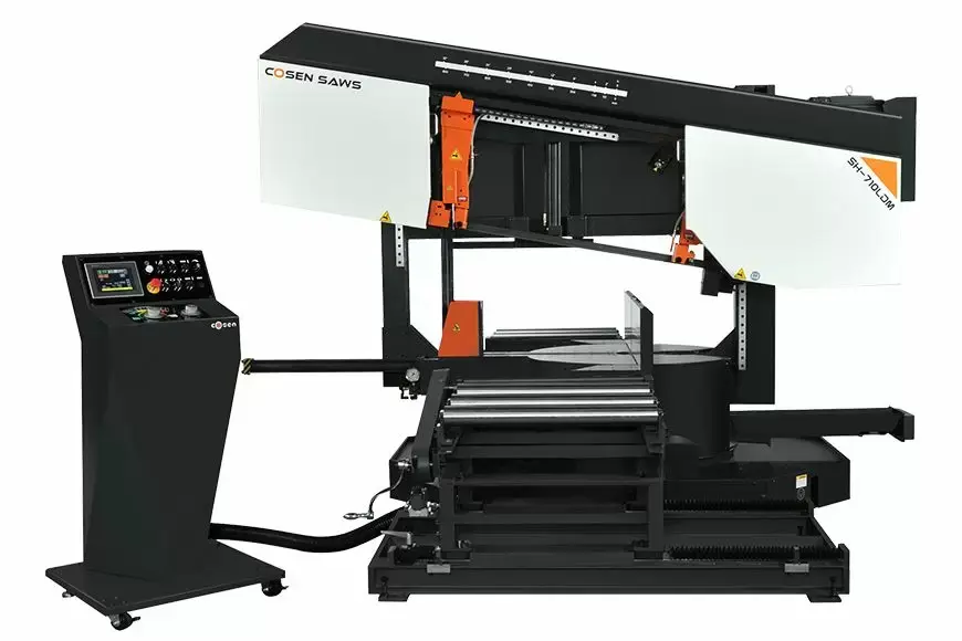710mm Semi-Automatic Horizontal Dual Post Dual Mitering Band Saw Machine