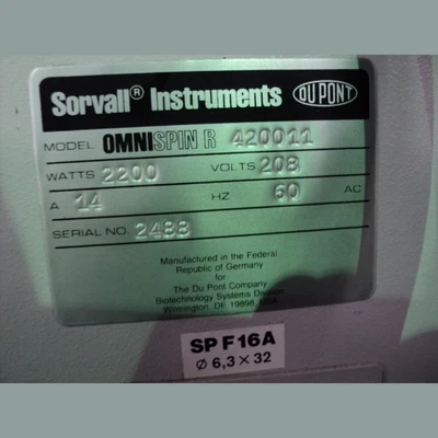 Sorvall Instruments Omni Spin R 420011