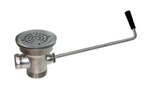 Twist Drain, lever operated, 11" handle, 3-1/2" opening,
