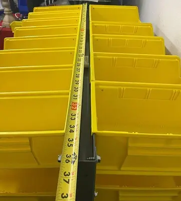 Stackable bin organizer on wheels 36''x23''x59''h