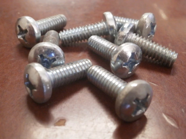 Pan Head Phillip Bolt (54 pieces) 1/4"-20 X 3/4" Zinc - Coarse Thread