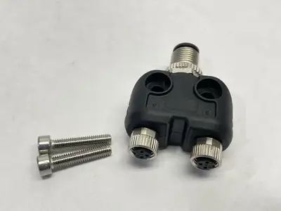 USED BALLUFF T-SPLITTER MALE M12 - 2X FEMALE M8 BCC0F59