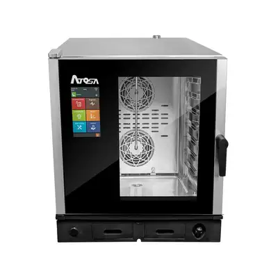 New | in-Stock Atosa New Atosa AEC-0711E Smart Touch Electric Combi Oven, Fits 7 Half Size Pans, 208/240v Ovens Illinois US | Falcon Restaurant Supply #1375313