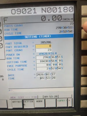2012 Doosan HP 5100 Horizontal Machining Center
