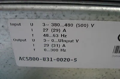 NEW ABB ACS800-U31-0020-5 DRIVE ACS800U3100205
