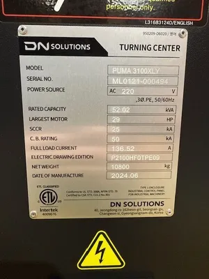 2024 DN SOLUTIONS Puma 3100XLY CNC Lathes | Machine Tool Emporium (3)