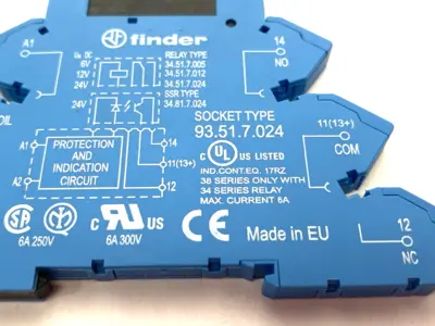 Used Finder Solid-State Relay w/ 93.51.7.024 Socket Base Relays & Switches Michigan US | Maverick Industrial Sales #1397540