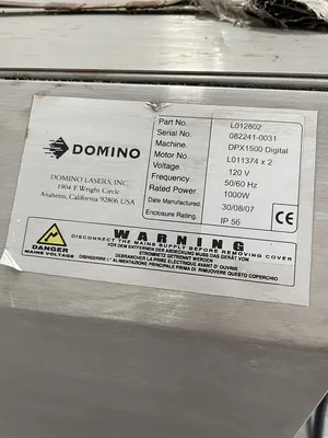 Domino L012802 DPX1500 Laser Marking Fume Extractor with S300+ Scriber