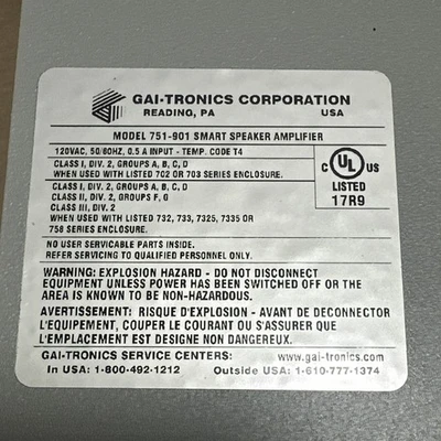 NEW GAI-Tronics 751-901