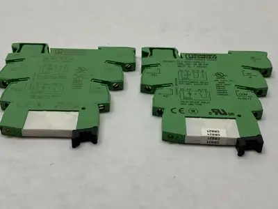 PLC-BSC-24DC/21 | Phoenix Contact  Relay Base 2966016 w/ 2961105 Relay LOT OF 2 - Used