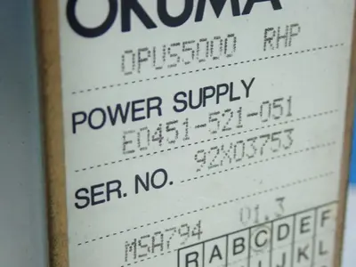 Used OKUMA E0451521051 Power Supplies Ohio US | HGR 24 #1064742