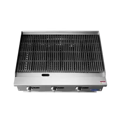 New | in-Stock Atosa New Atosa ATCB-36 HD 36" Countertop Gas Char-rock Broiler with Total 105,000 BTU Broilers Illinois US | Falcon Restaurant Supply #1375275