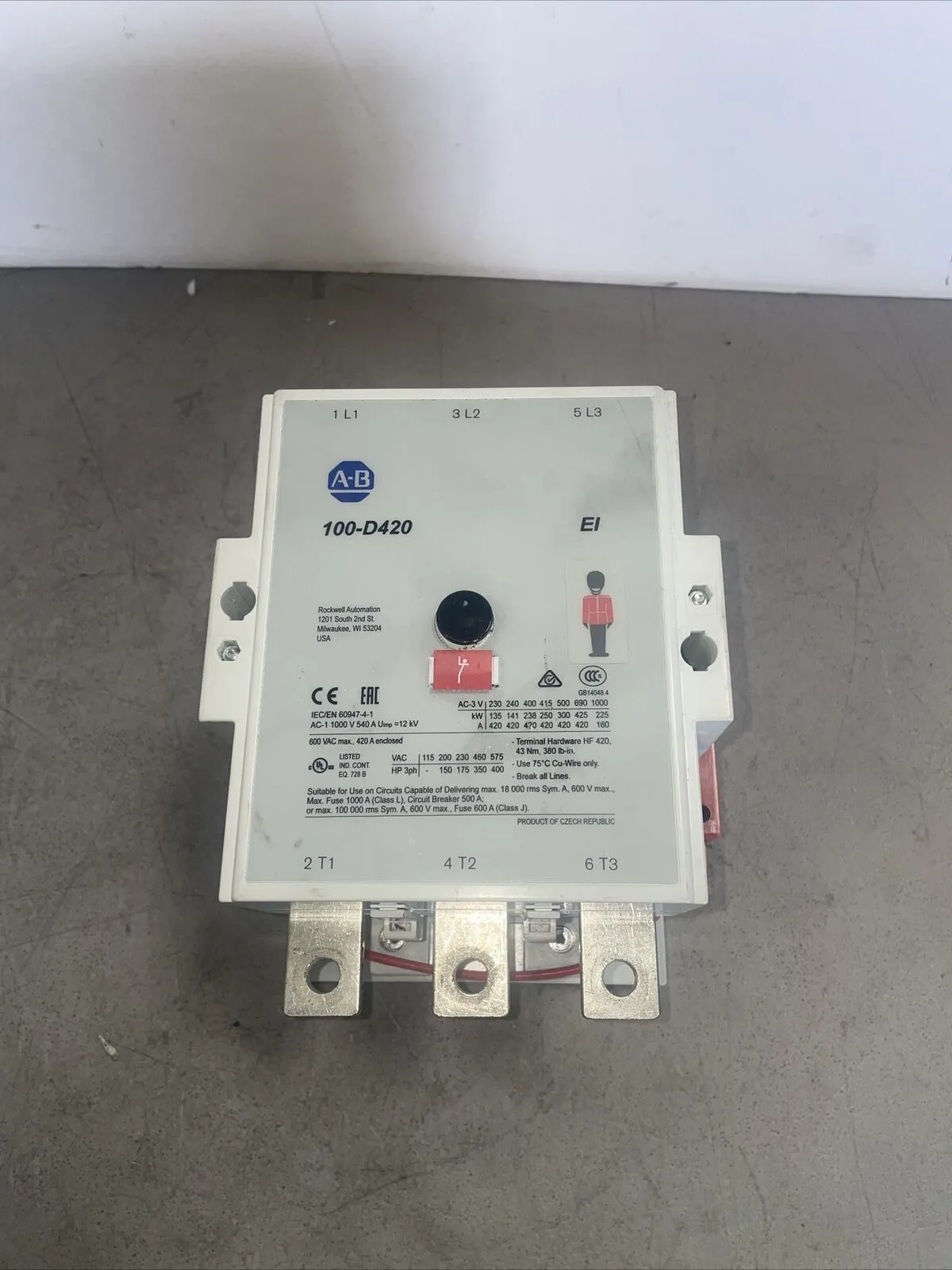 AB Allen-Bradley 100-D420 Industrial Contactor 100-D 110-130V @2B TESTED