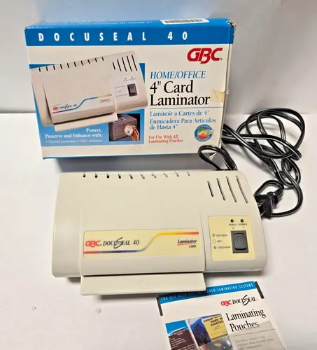 GBC DocuSeal 40 4" Laminating Machine Card Laminator Home Office