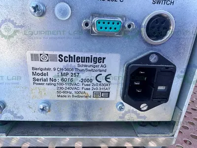 USED SCHLEUNIGER MP257 PROGRAMMABLE COAXIAL CABLE STRIPPING MACHINE