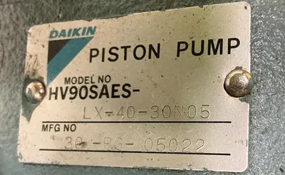 Used DAIKIN HV9OSAES-LX-40-30N05 Pump Parts Michigan US | Ideal Machinery #1261410