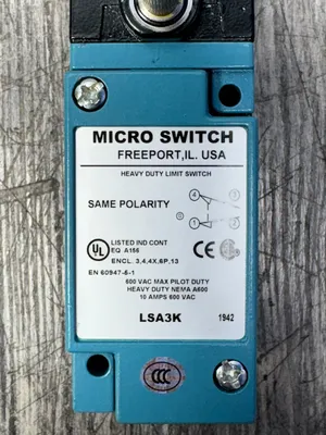 MICRO SWITCH LSA3K Limit & Snap Action Switches | ESS Industrial Equipment Sales (4)