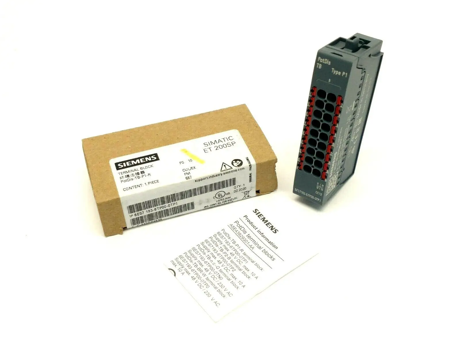 6ES7 193-6TP00-0TP1 | Siemens  SIMATIC ET 200SP Potential Distributor Module - New