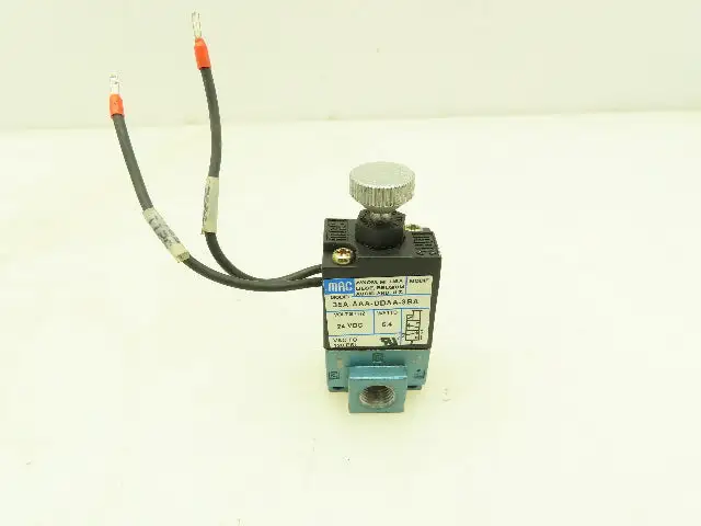 Mac 35A-AAA-DDAA-3BA Pneumatic Air Solenoid Valve 24VDC 3 Way NC 120PSI 1/8" NPT