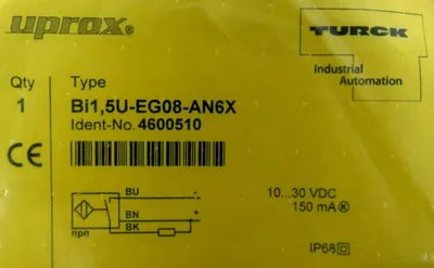 NEW TURCK 4600510 PROXIMITY SENSOR Bi1-5U-EG08-AN6X