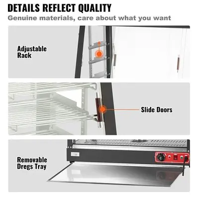 Commercial Hot Food Warmer Display, 3 Tiers