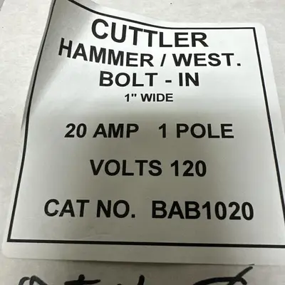 Used CUTLER-HAMMER BAB1020 Miscellaneous Equipment (Electrical & Power) Ohio US | Surplus Asset Holdings #1235489