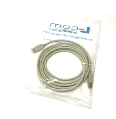 NEW L-COM PREMIUM USB CABLE TYPE A - B CABLE 0.3M