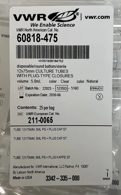 NEW VWR VWR 60818-475