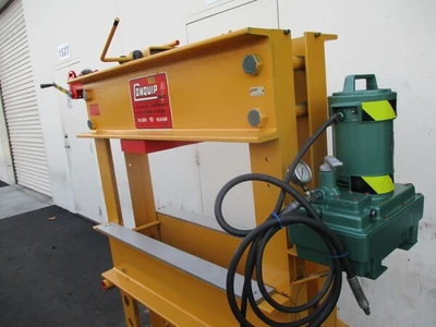 75 Ton, Enerpac, hydraulic H-frame press, table hoist